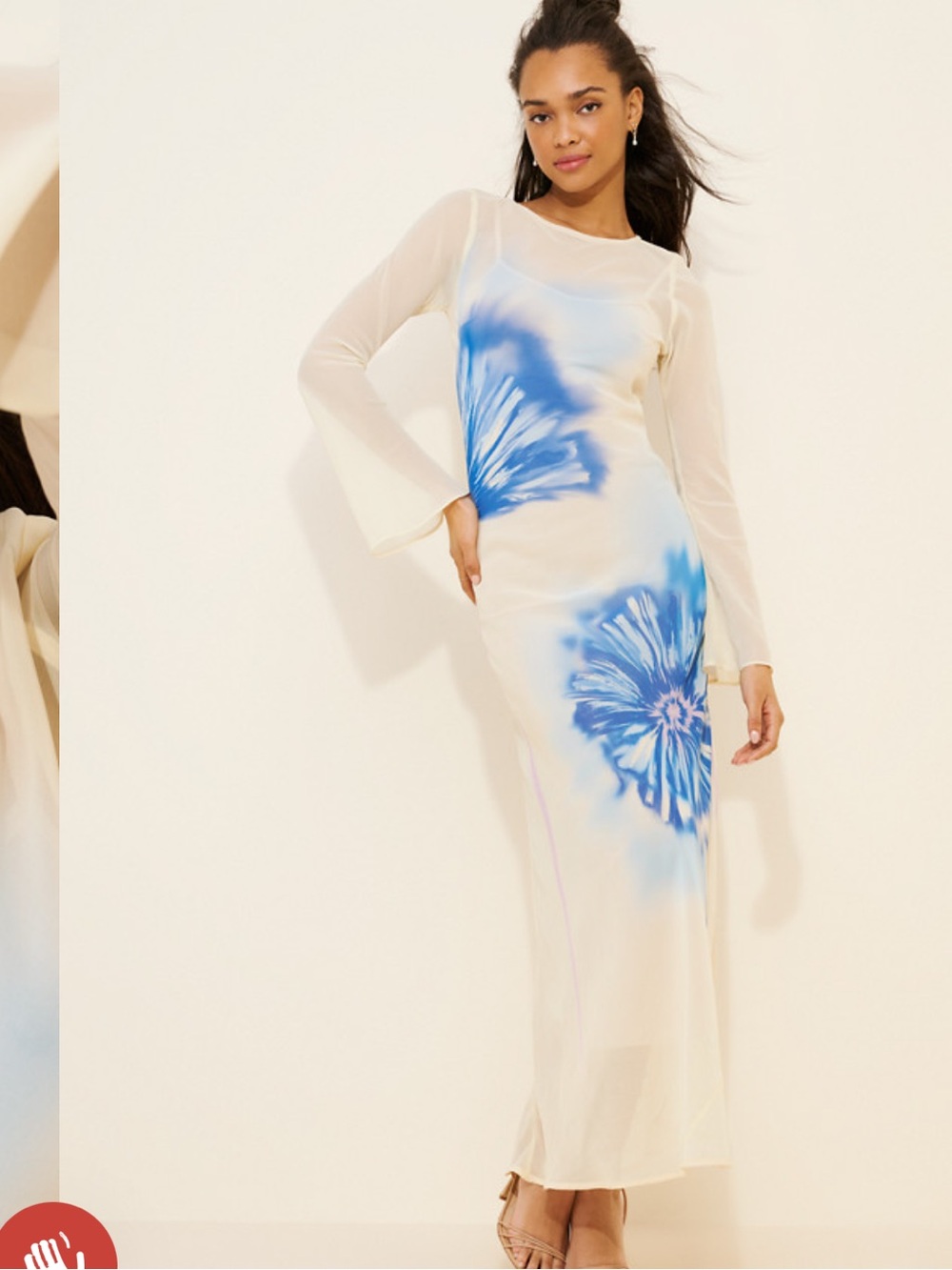 Especia venemous sheer maxi dress